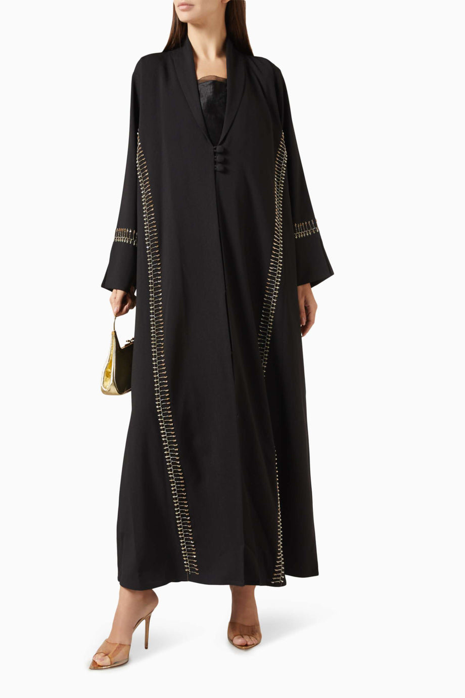 Şık Boncuk İşlemeli Abiye Kaban ile Modern Zarafeti Yakalayın