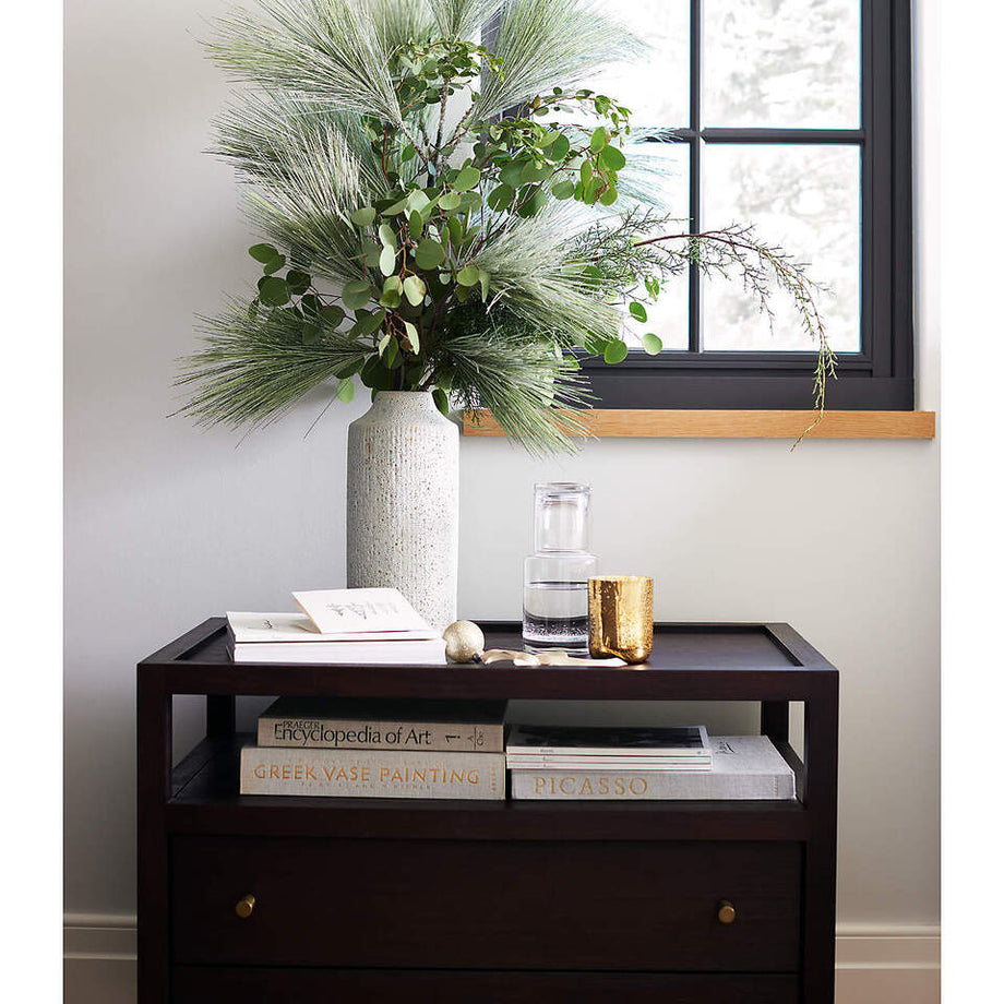 Ema Seramik Beyaz Zemin Vazo, Organik ve Zarif Tasarım