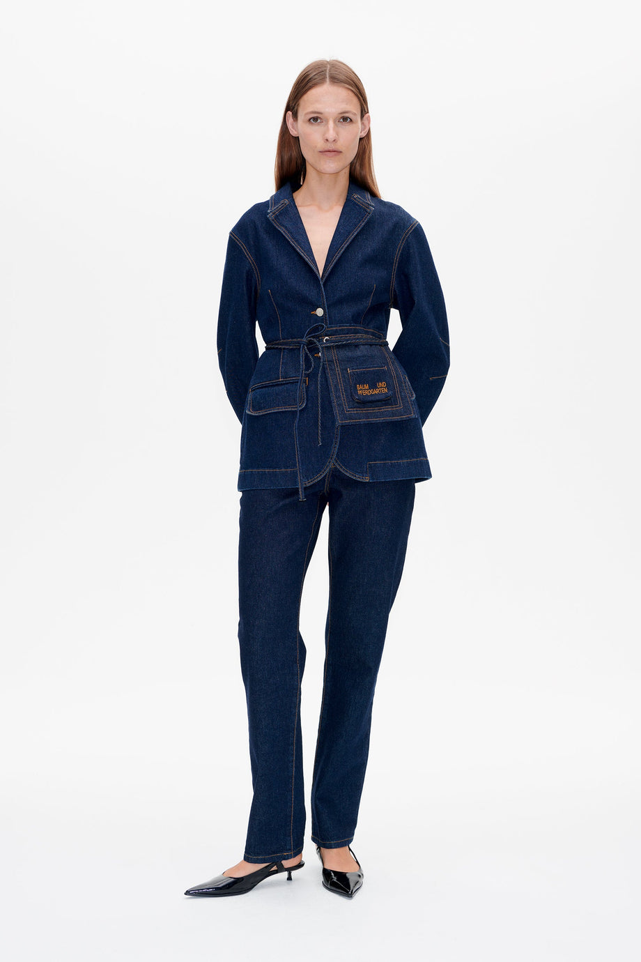 KATARINA Denim Tote Çanta, Çok Yönlü Kullanım, Organik Pamuklu