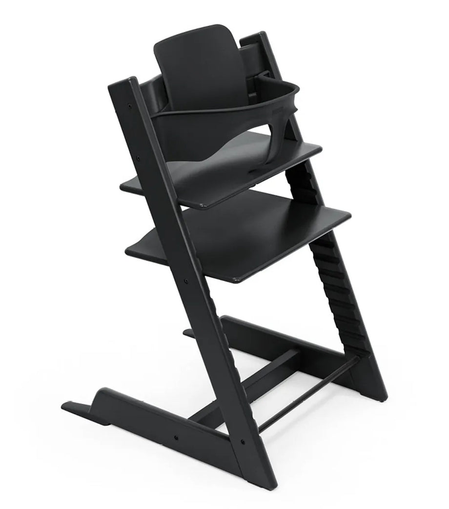 Tripp Trapp Chair Black Ayarlanabilir Ergonomik Ahşap Sandalye, Uzun Ömürlü Kullanım