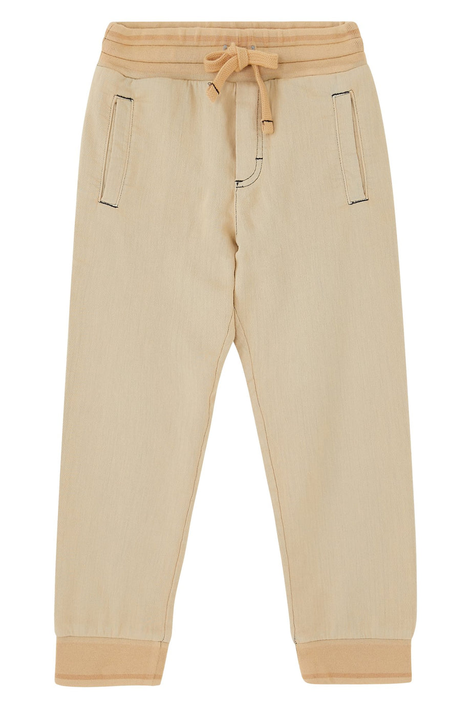 Çocuklar İçin Logo Nakışlı Pamuklu Jersey Eşofman Altı