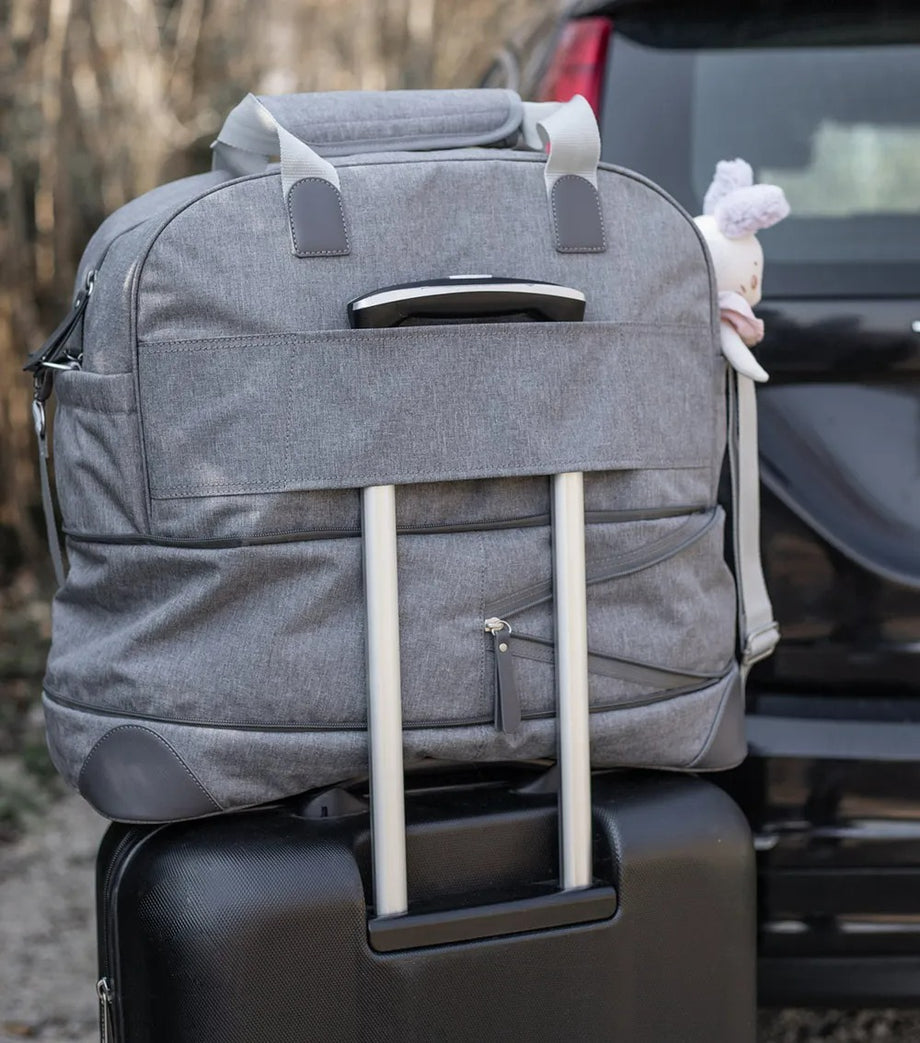Amsterdam Değiştirme Çantası Heather Grey, Dayanıklı %100 PU Kumaş, Şık ve Fonksiyonel