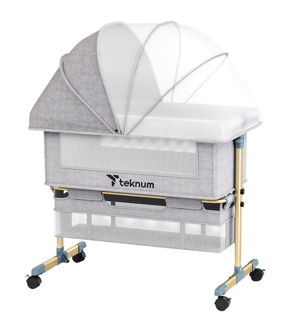 Sunshine Hafif Katlanabilir Taşınabilir Bebek Beşiği ve Oyun Parkı, Gri