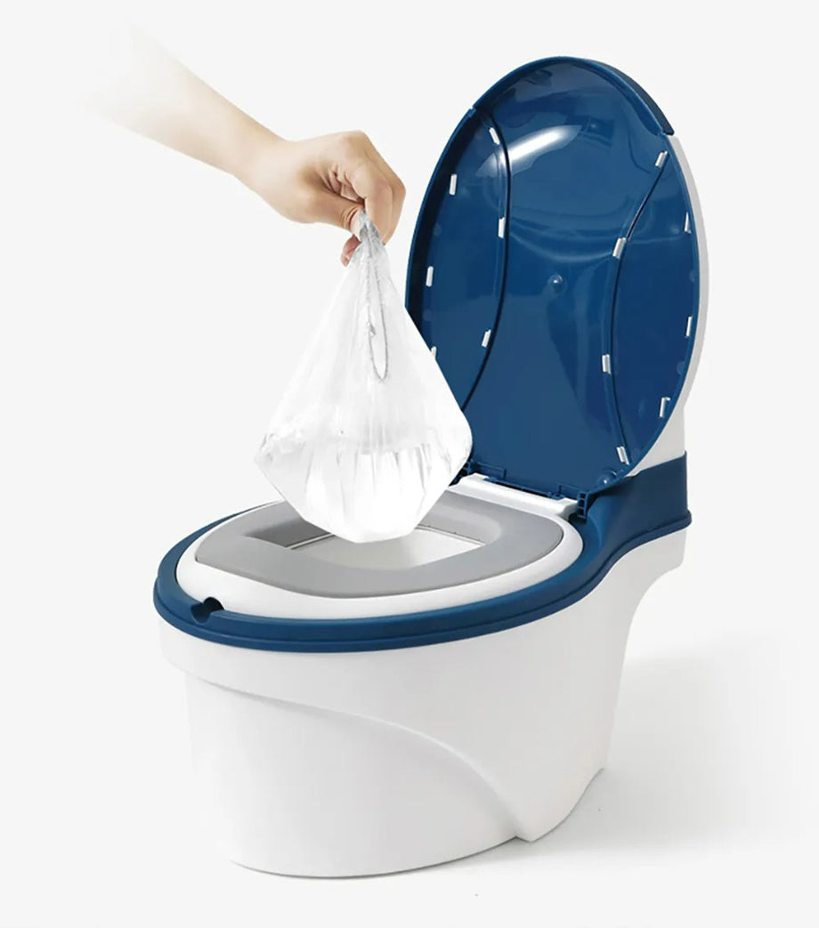 Mavi Tuvalet Eğitimi Koltuğu,Ergonomik, Kaymaz ve Mendil Dağıtıcılı