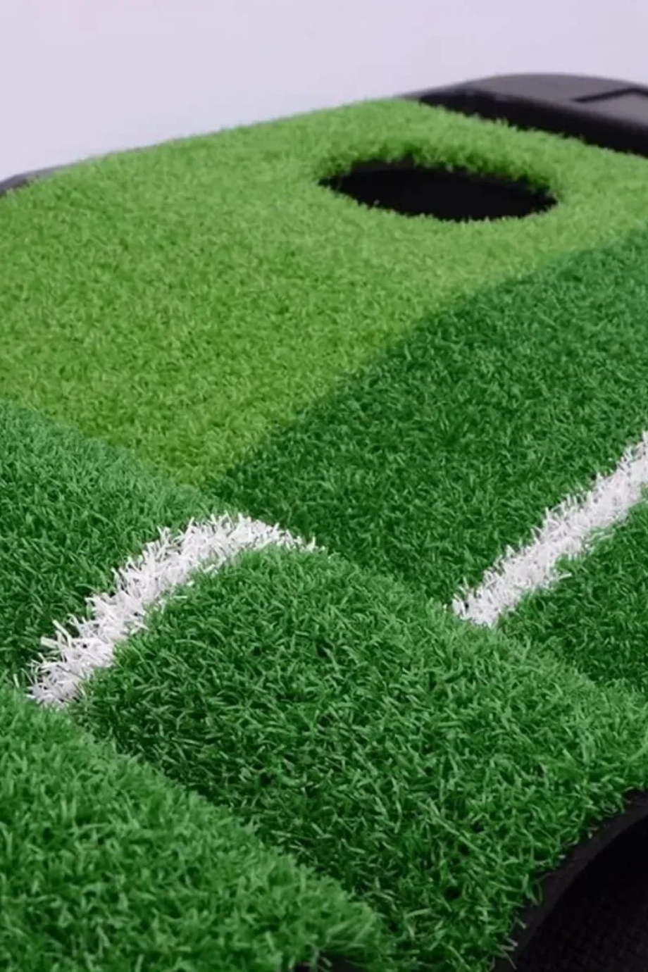 Golf Putting Green Mat, Otomatik Geri Dönüş, Çift Delikli Tasarım
