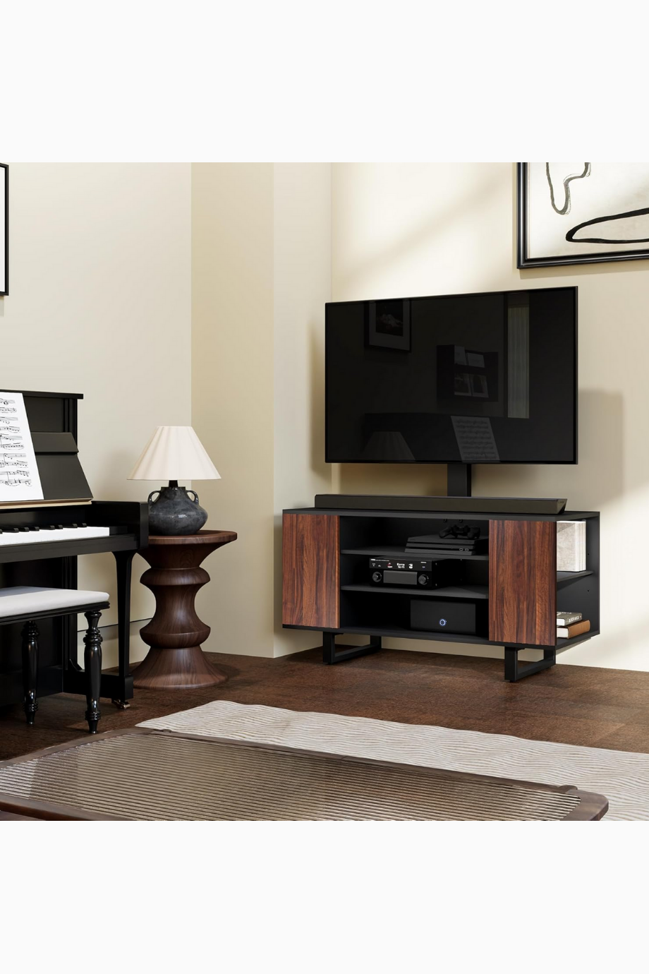 TV Standı 32–70", Ayarlanabilir Yükseklik, ±25° Dönebilir, 40 kg