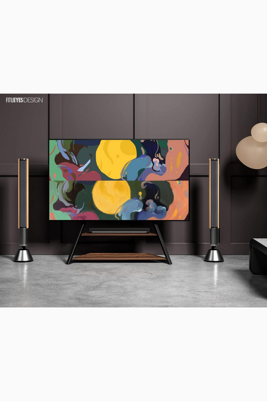 TV Standı 75–100", Ayarlanabilir Yükseklik, Döndürülebilir, 85 kg