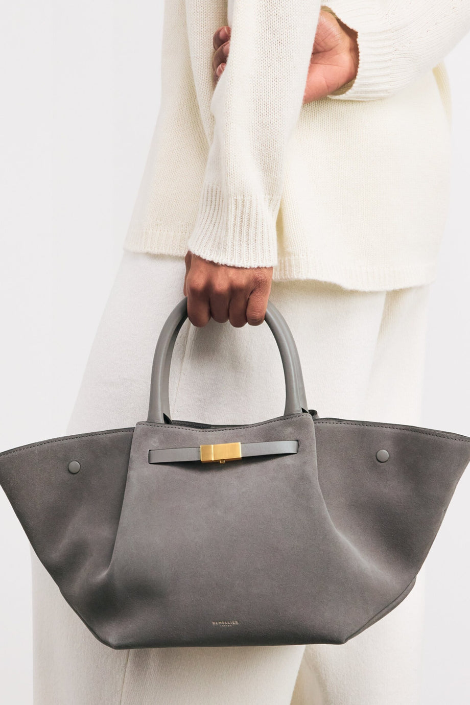 Süet Midi New York Tote Çanta