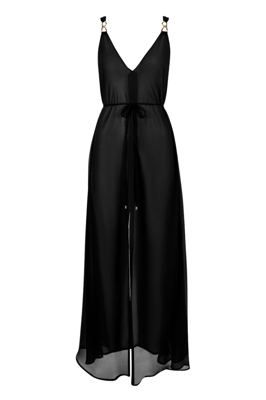 Beach Walk Uzun Elbise, Çapraz Sırt Detaylı ve Altın Aksesuarlı