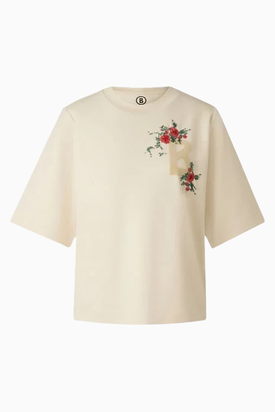 Dorothy Kadife B Logo ve Boncuk Detaylı Kadın Tişört
