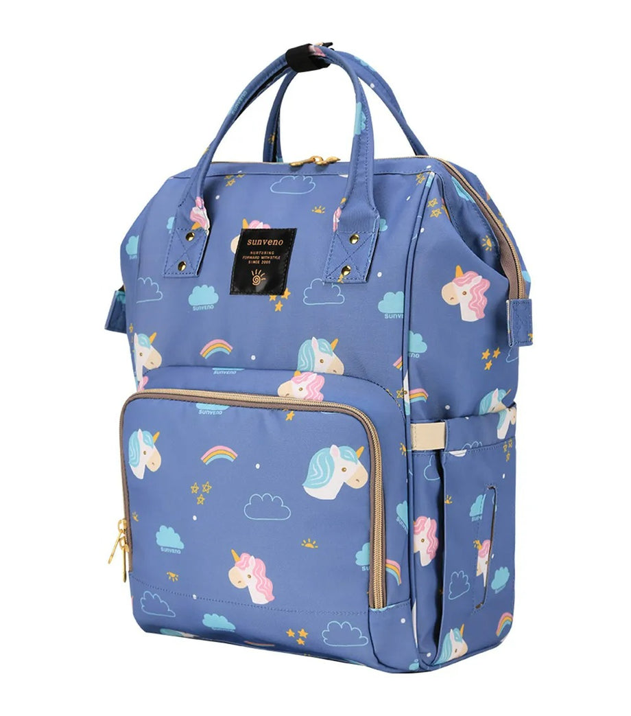 Unicorn USB'li Bebek Bezi Çantası + Bebek Arabası Kancaları ile