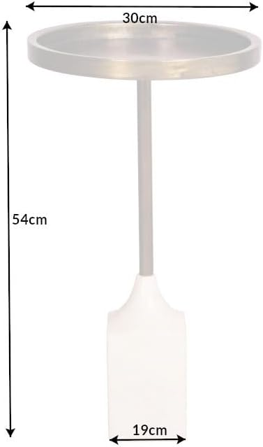 Tepsi Tasarım Sehpa,Antik Altın Beyaz Mermer Taban, El Yapımı Yuvarlak