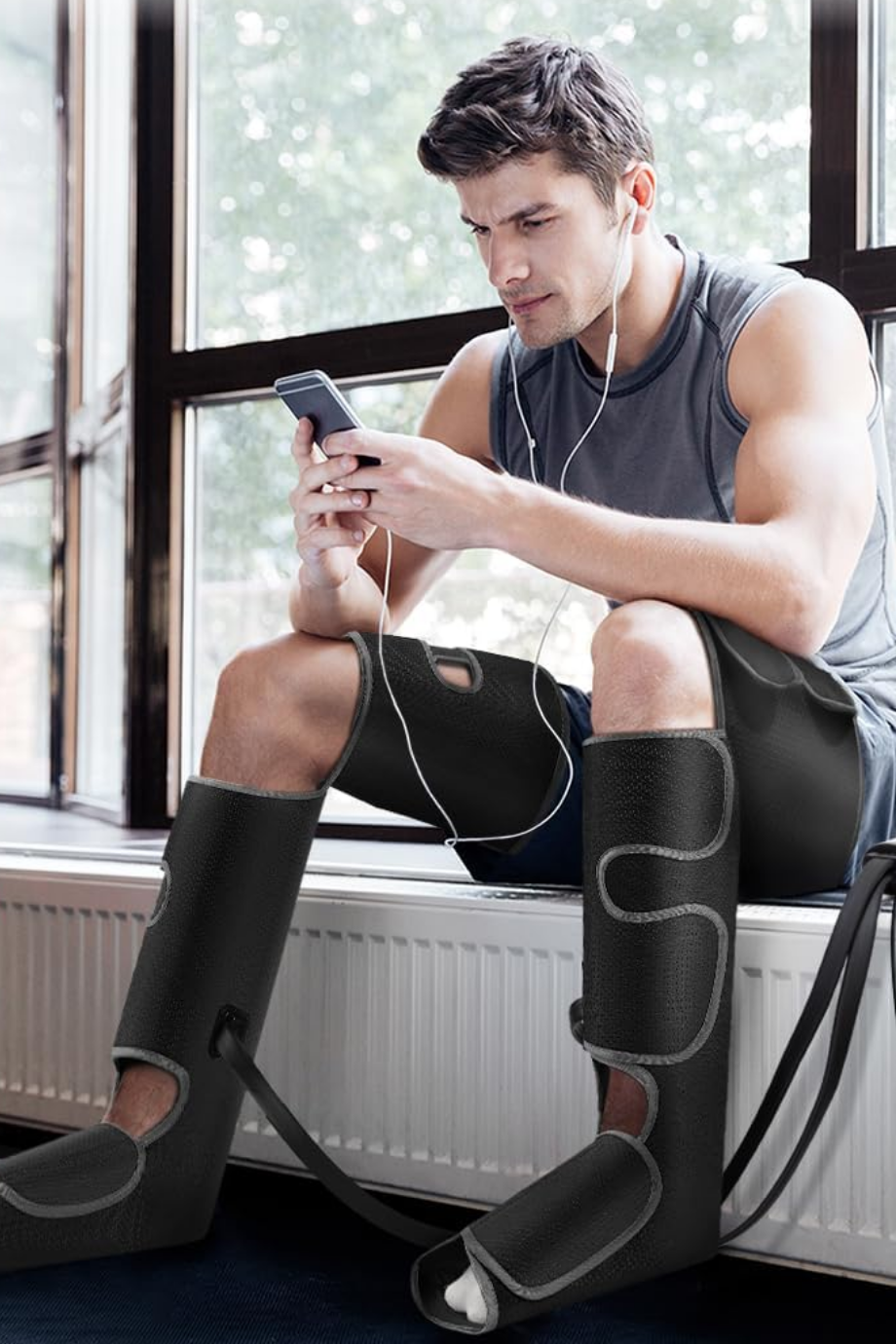 Hava Kompresyonlu Bacak Masaj Aleti, 6 Mod & 3 Titreşim, Dolaşım & Ağrı Giderici