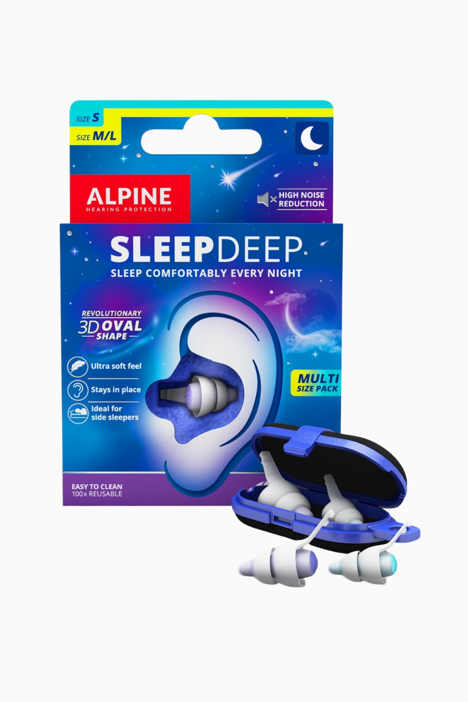 SleepDeep 3D Oval Kulak Tıkacı, 27 dB Gürültü Azaltma ve Maksimum Konfor