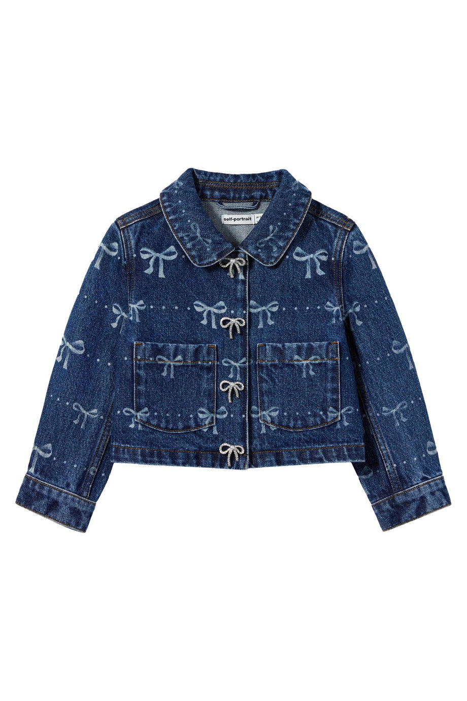 Çocuklar İçin Denim Kuşak Desenli Ceket