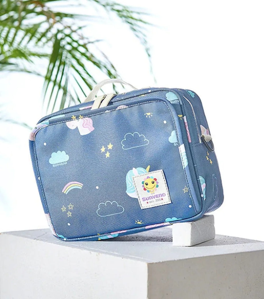 Büyük Mavi Bebek Bezi Değiştirme Clutch Çantası