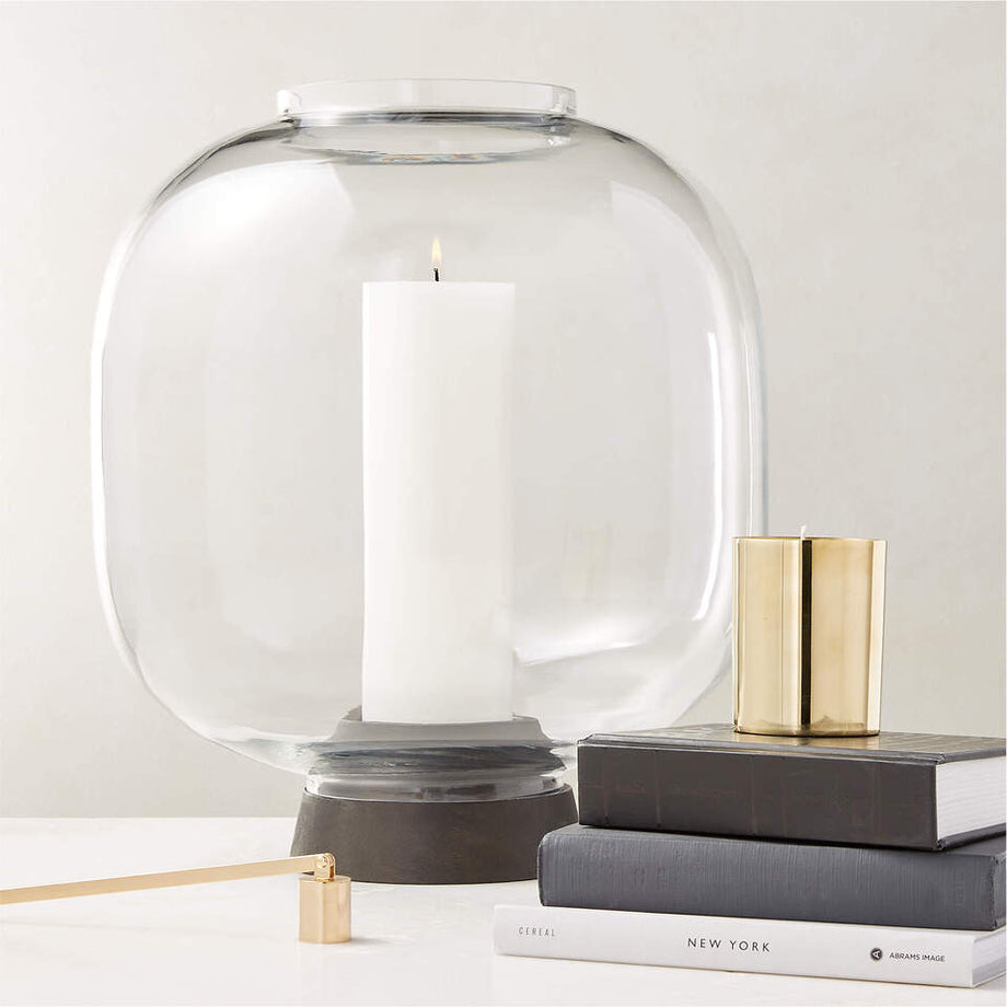 Axl Yuvarlak Cam Kasırga Mumluk XL