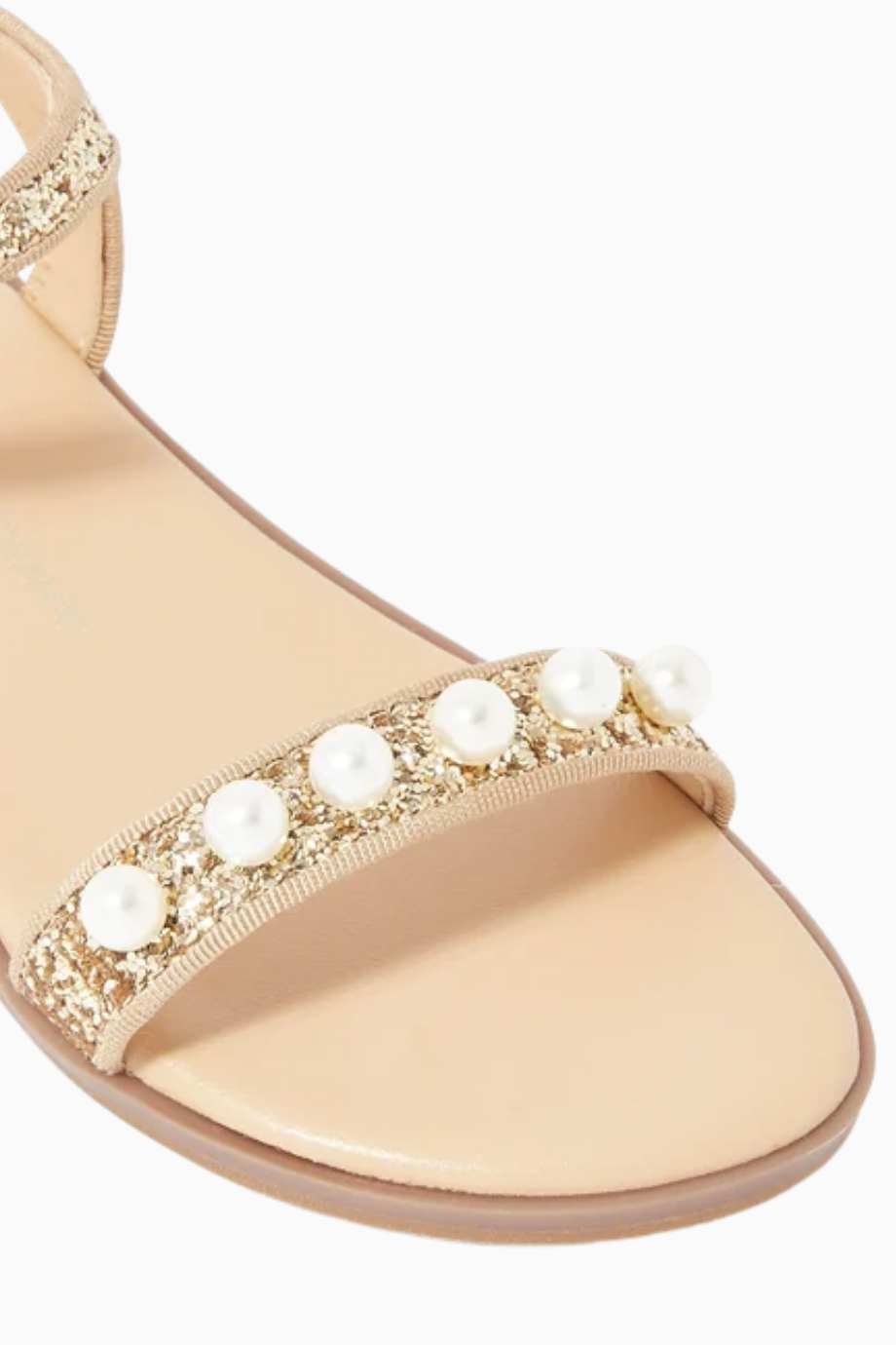 Çocuk Fleur Simli Sandalet, Işıltılı Yazlık & Özel Gün Ayakkabısı
