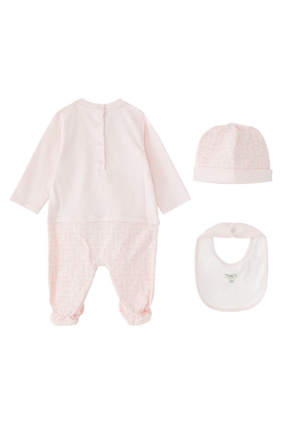 Çocuk Pamuklu Tulumu Seti - Açık Pembe