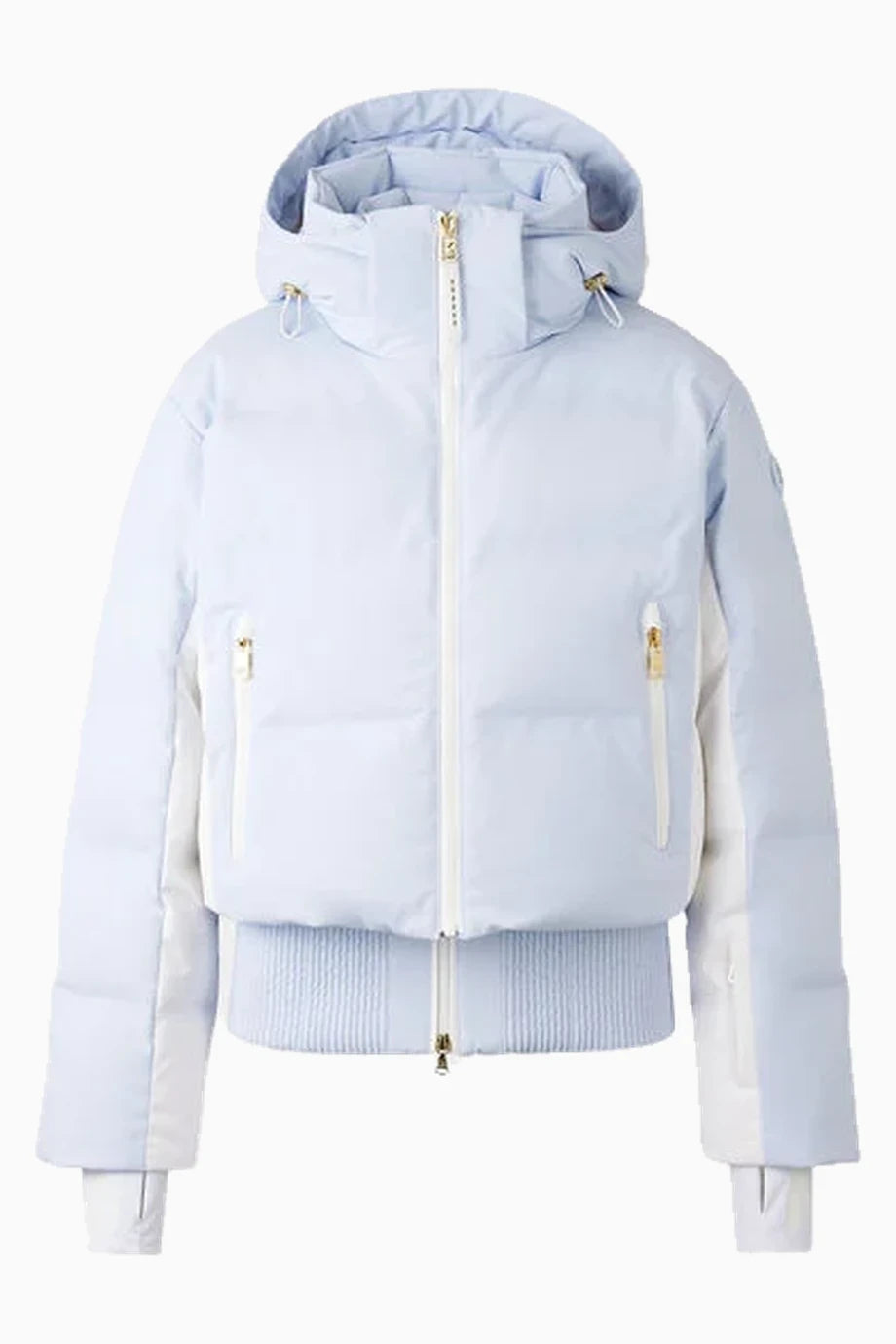 Suri 2-in-1 Kaz Tüyü Kadın Kayak Montu, Açık Mavi Tasarım