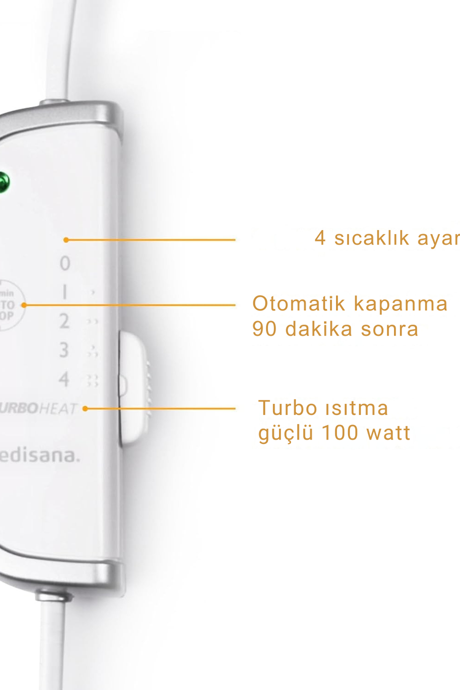 HP 630 Isıtıcı Başlık, 4 Kademe, Boyun Sırt Omuz İçin, Otomatik Kapanmalı