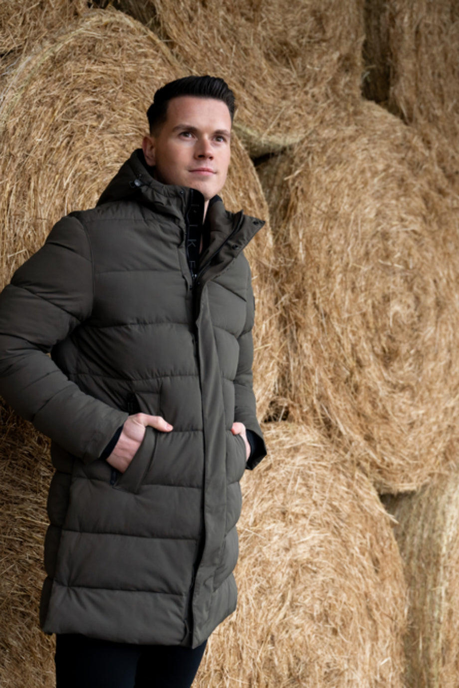 Quilted Coat 8014 Lüks Su Geçirmez Kapüşonlu Erkek Parka