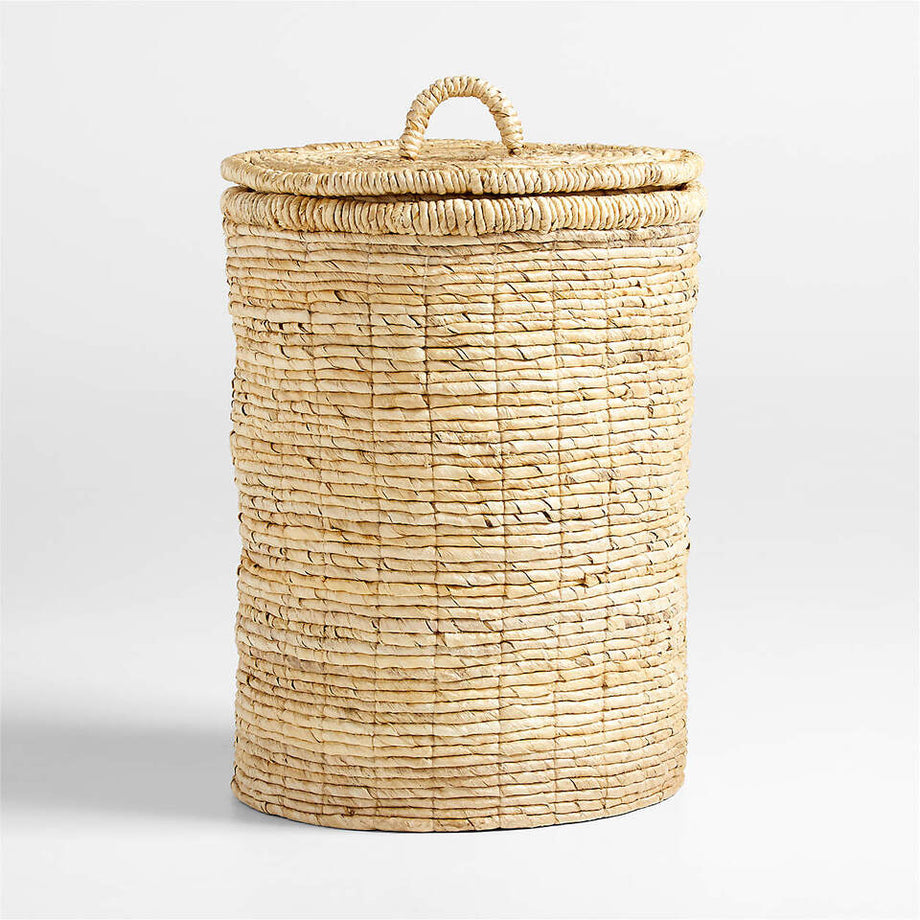 Seaton Yuvarlak Dokuma Sepet, Doğal Muz Kabuğu