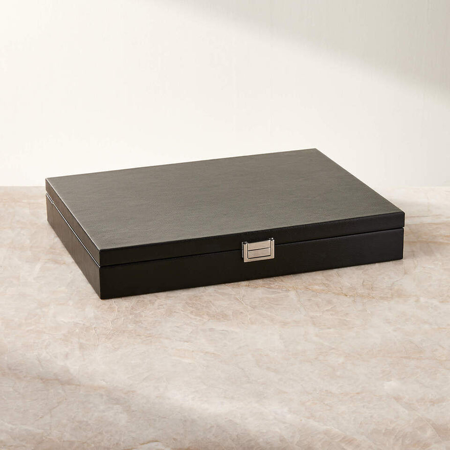 Siyah Suni Deri Mahjong Oyun Seti