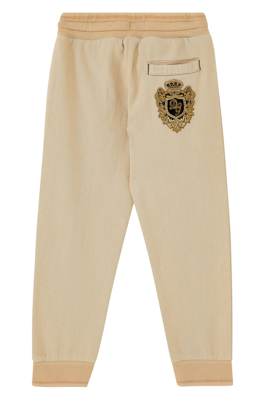 Çocuklar İçin Logo Nakışlı Pamuklu Jersey Eşofman Altı