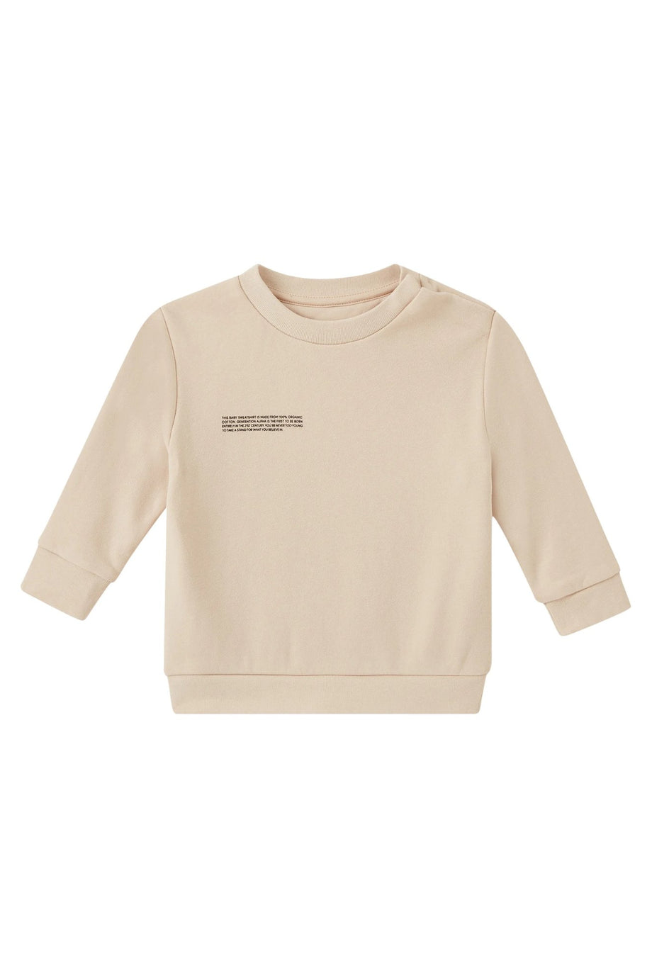 Çocuk Organik Pamuklu Sweatshirt - Bej