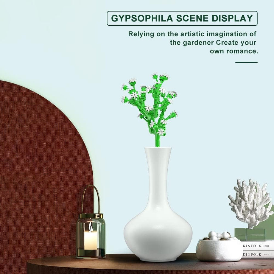 24004 Çiçek Yapı Blokları Seti Botanik Koleksiyonu, 144 Parça, DIY Yapay Çiçekler