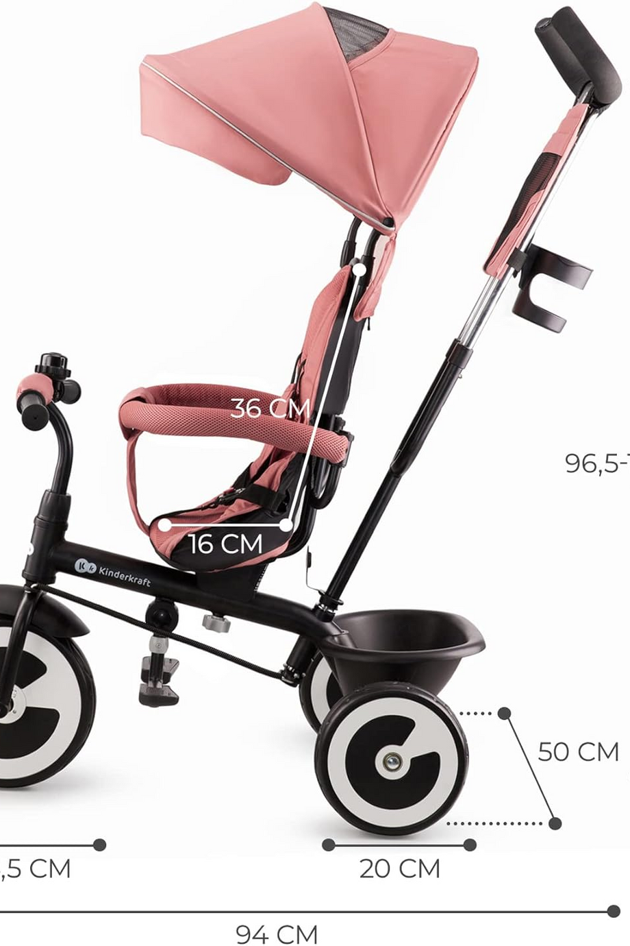 Aston 5’i 1 Arada Üç Tekerlekli Bisiklet, 9 Ay+, Geriye Dönebilen Koltuk, Aksesuar Dahil