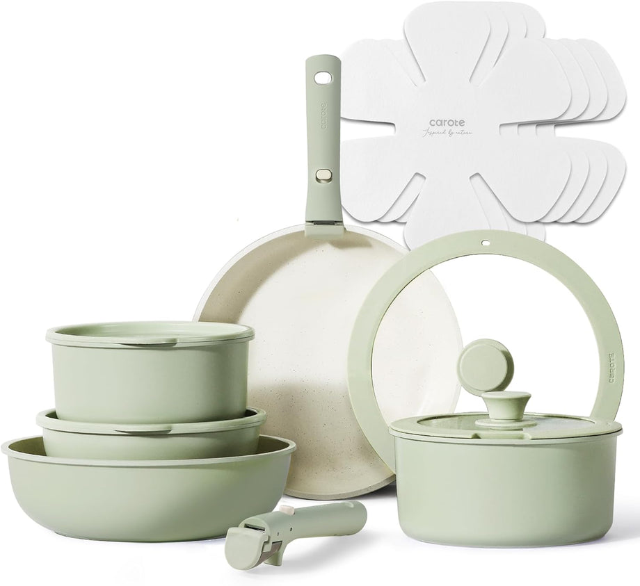 15 Parça Tencere Seti, Çıkarılabilir Saplı, Yapışmaz, İndüksiyon ve Fırın Uyumlu