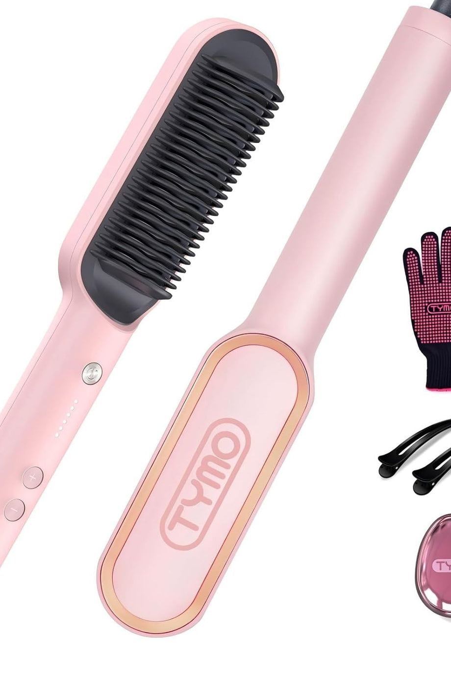 Demir Ve Entegre Taraklı Saç Düzleştirici Fırça, Ek Aksesuarlar İle Birlikte