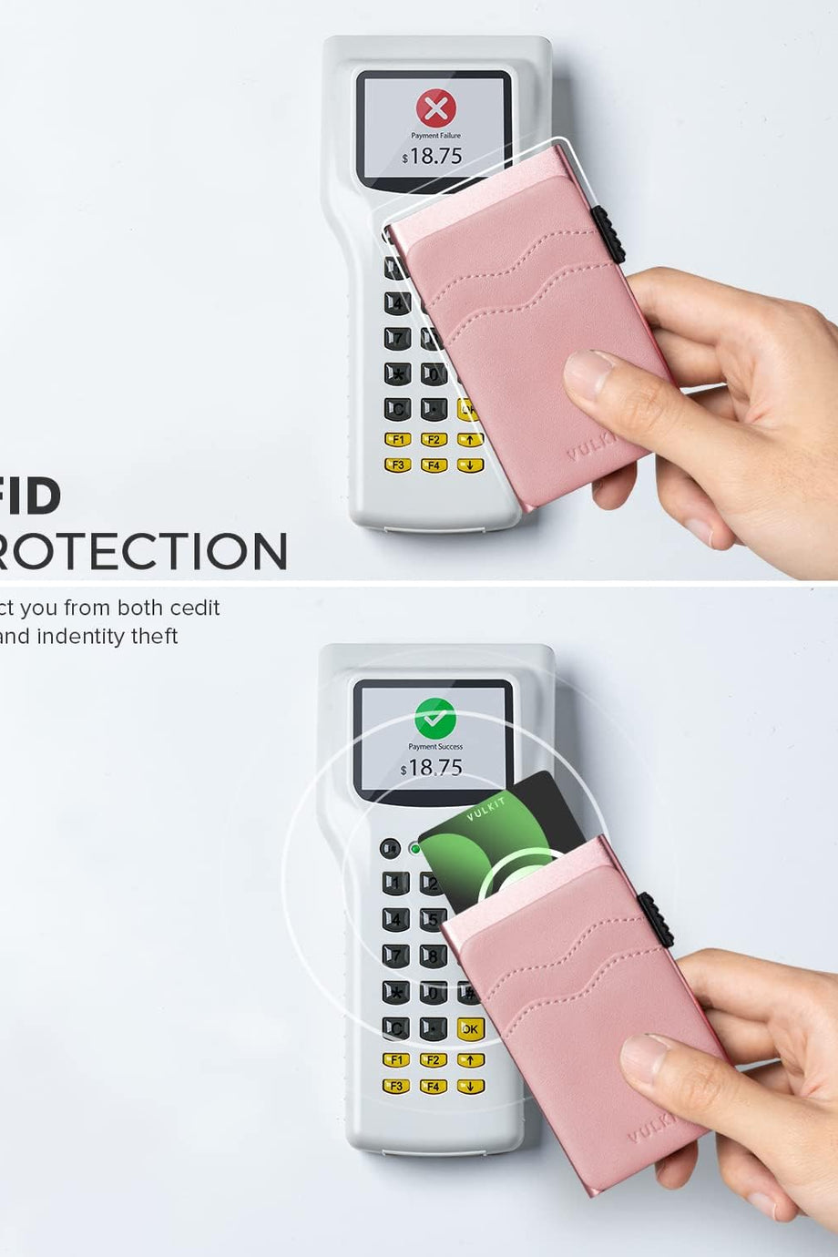 Minimalist Açılır Cüzdan, Deri & Alüminyum, RFID Engelleme Özellikli Kartlık