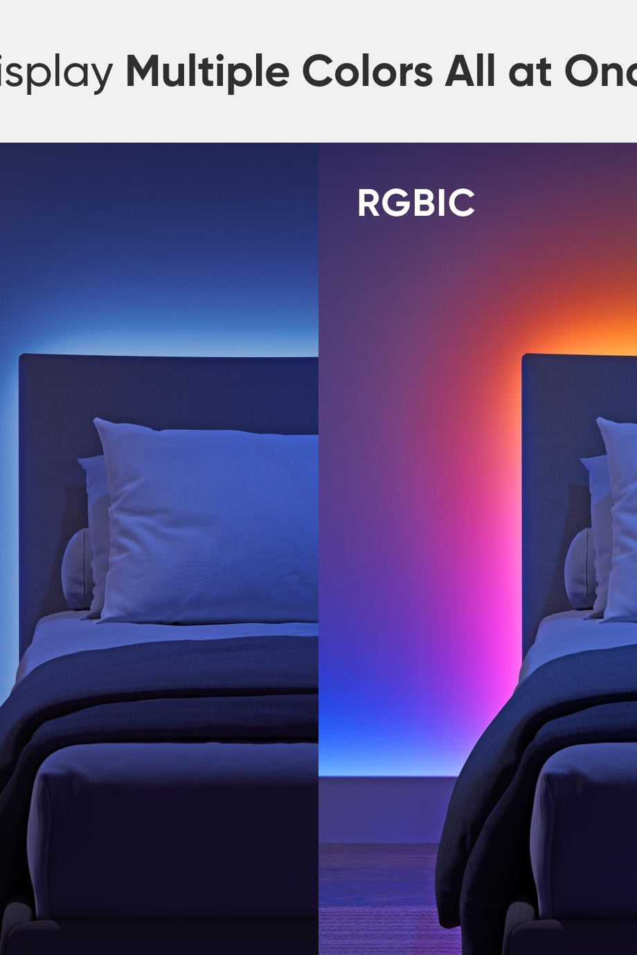 Matter Essentials 5m HD LED Şerit, RGBIC, 300 Adreslenebilir LED, Alexa Uyumlu