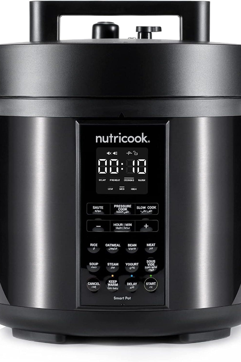 Smart Pot 9'u 1 Arada Elektrikli Düdüklü Tencere, Yavaş Pişirici, 6L