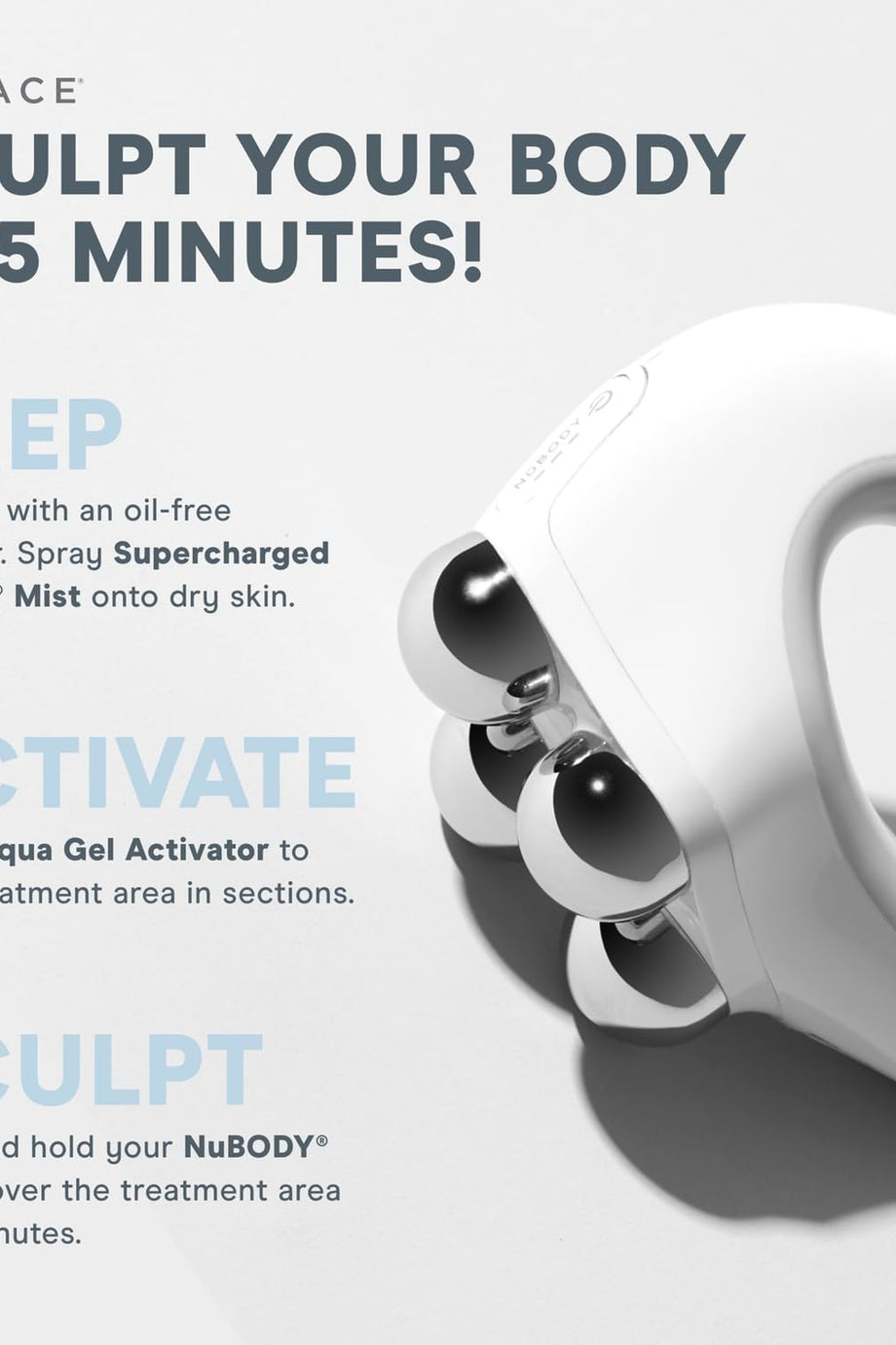 NuBODY Vücut Mikro Akım Cihazı, Selülit Azaltıcı & Cilt Sıkılaştırıcı