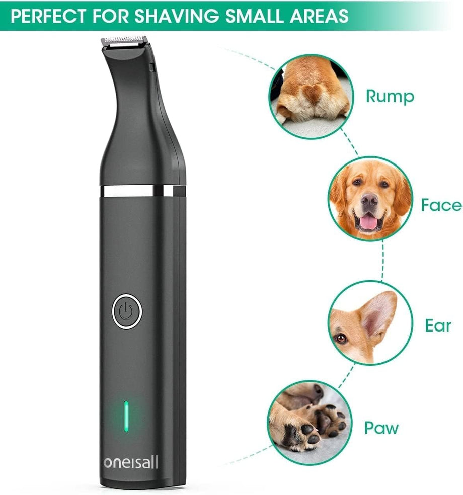 Köpek Tırnak ve Tüy Kesme Makinesi, Sessiz USB Şarjlı, Çift Başlıklı Traş Aleti