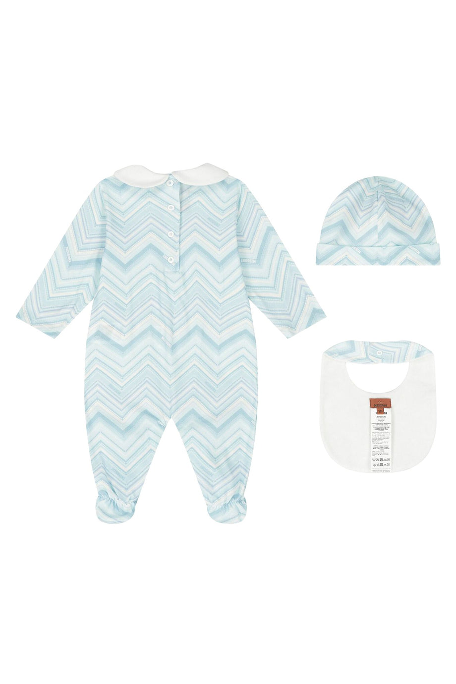 Zigzag Logolu Bebek Hediye Seti - Açık/Pastel Mavi