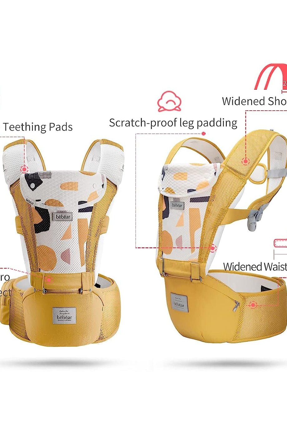 6'sı 1 Arada Ergonomik Bebek Taşıyıcı, Air Mesh, 0-36 Ay
