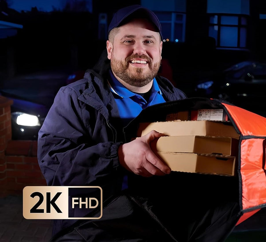 E340 2K Video Kapı Zili | Çift Kamera, Renkli Gece Görüşü, Pil veya Kablolu Kullanım