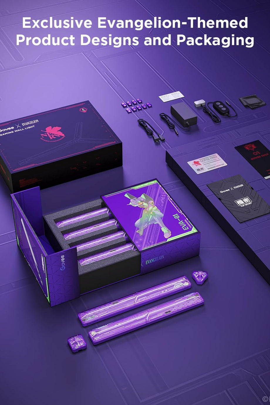 EVANGELION Oyun Duvar Lambası, RGBIC LED, 8 Co-Işık Efekti