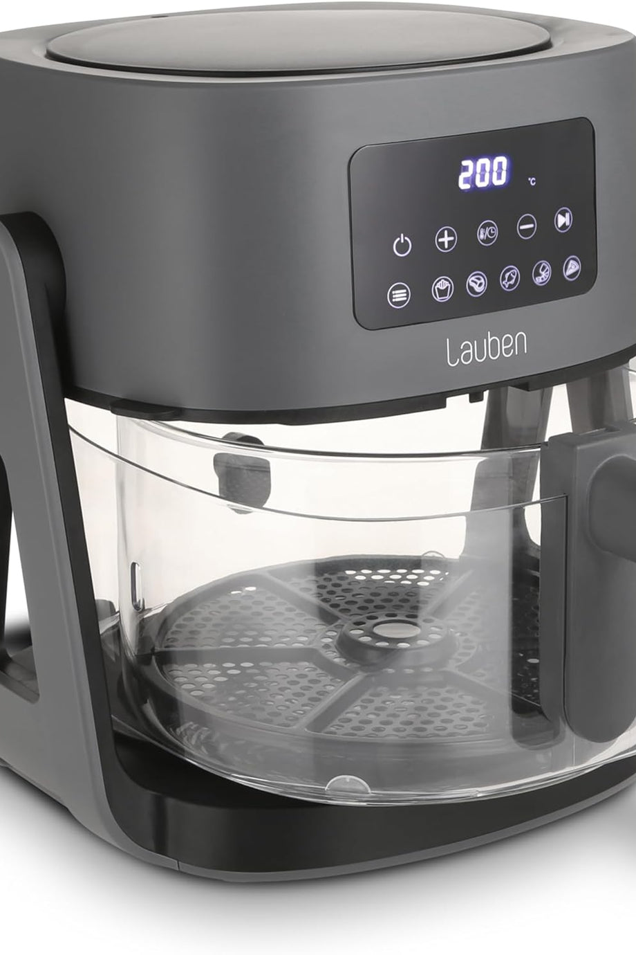 Glass&Grill Air Fryer 3'ü 1 Arada – 5,5L Cam Sepetli Sıcak Hava Fritözü