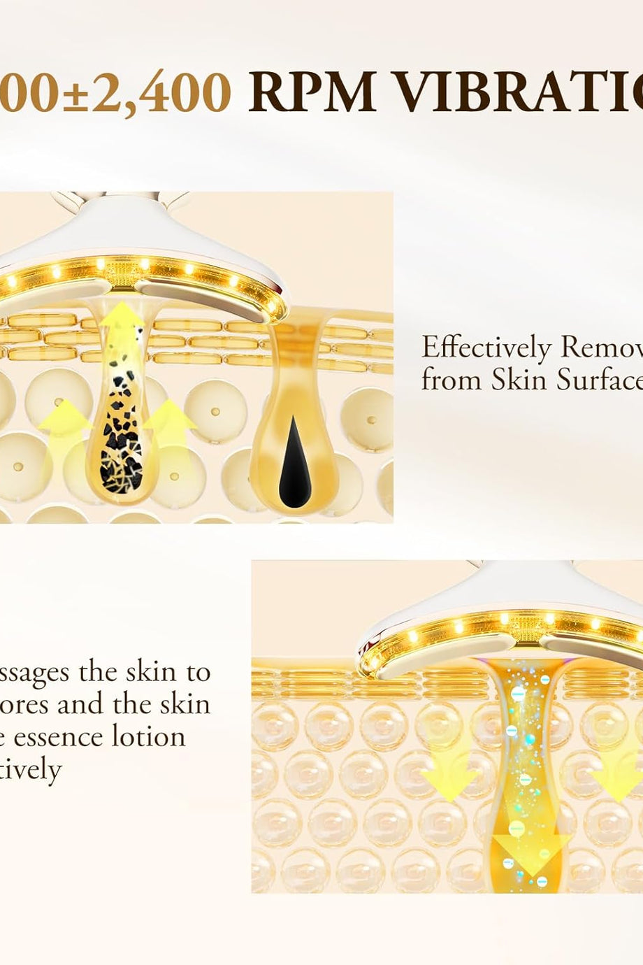 24 Ayar Altın Yüz Masaj Aleti, Kırışıklık Karşıtı, Kırmızı & Mavi Işık Cilt Bakımı