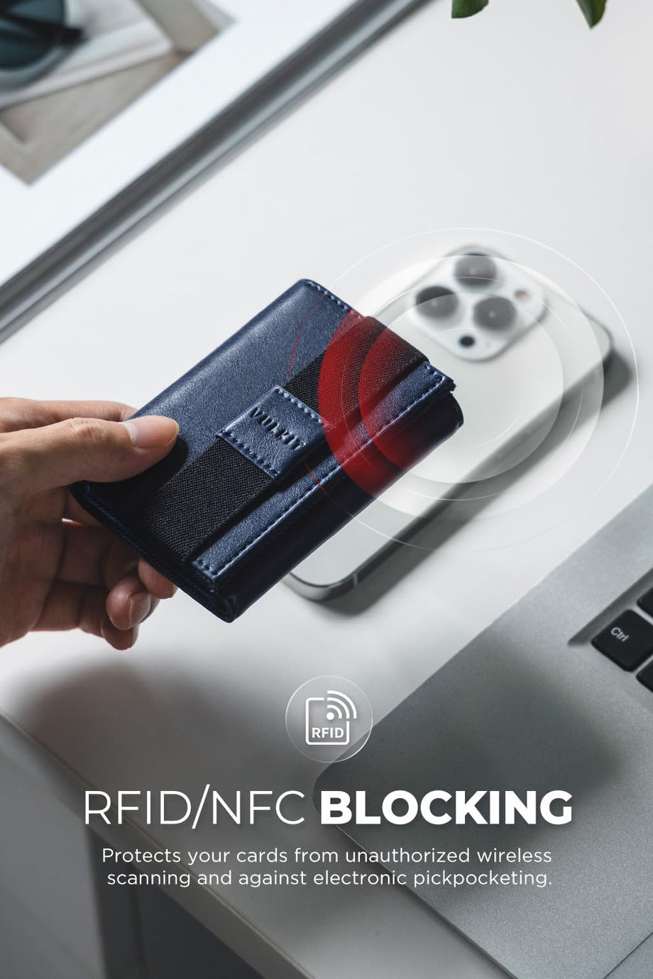 Deri Cüzdan, Üç Katlı Minimalist Cüzdan, RFID/NFC Korumalı