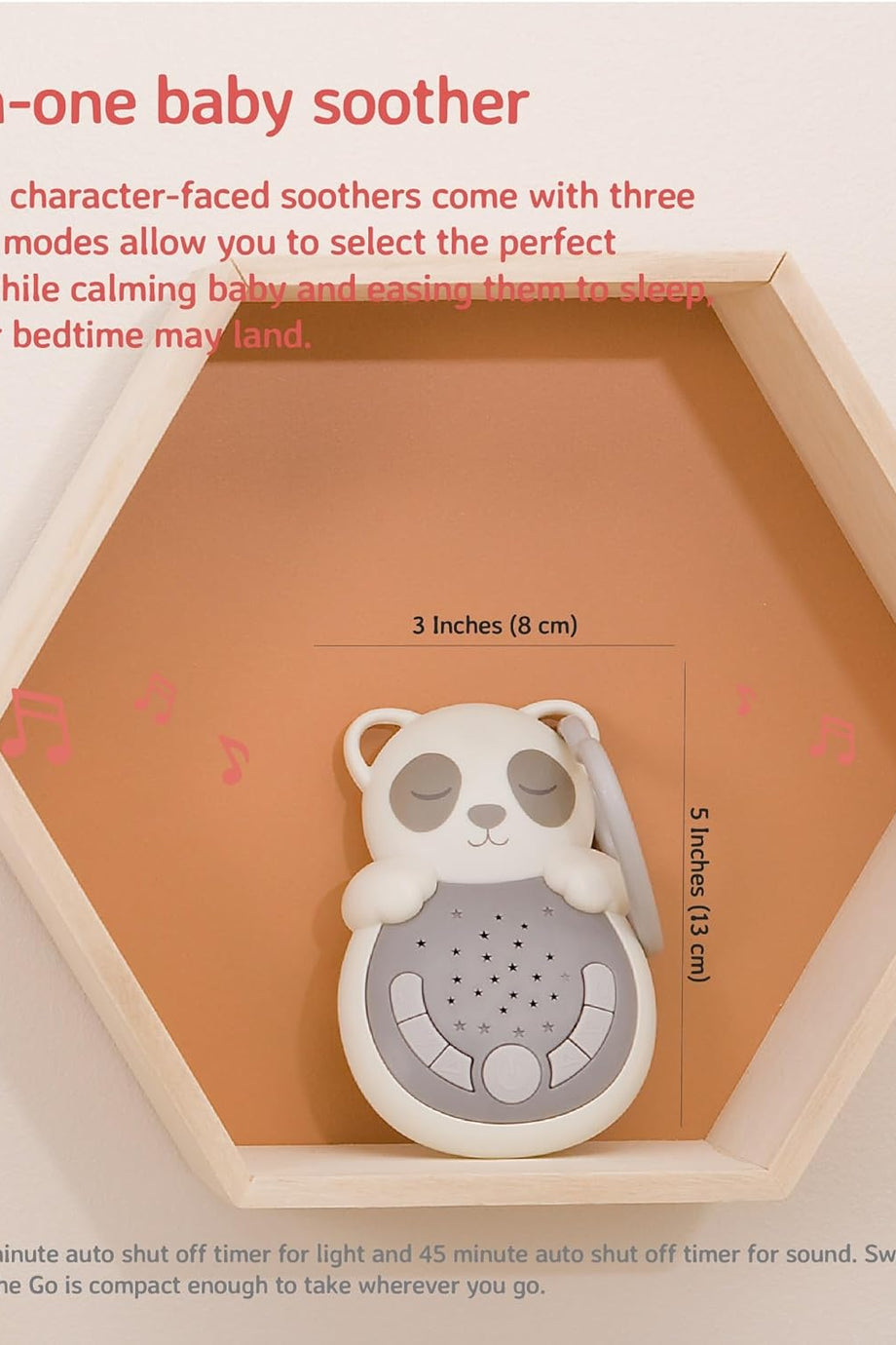 Sweet Dreamz Panda, Işıklı Ses Makinesi, 8 Rahatlatıcı Ses, Akıllı Sensörlü