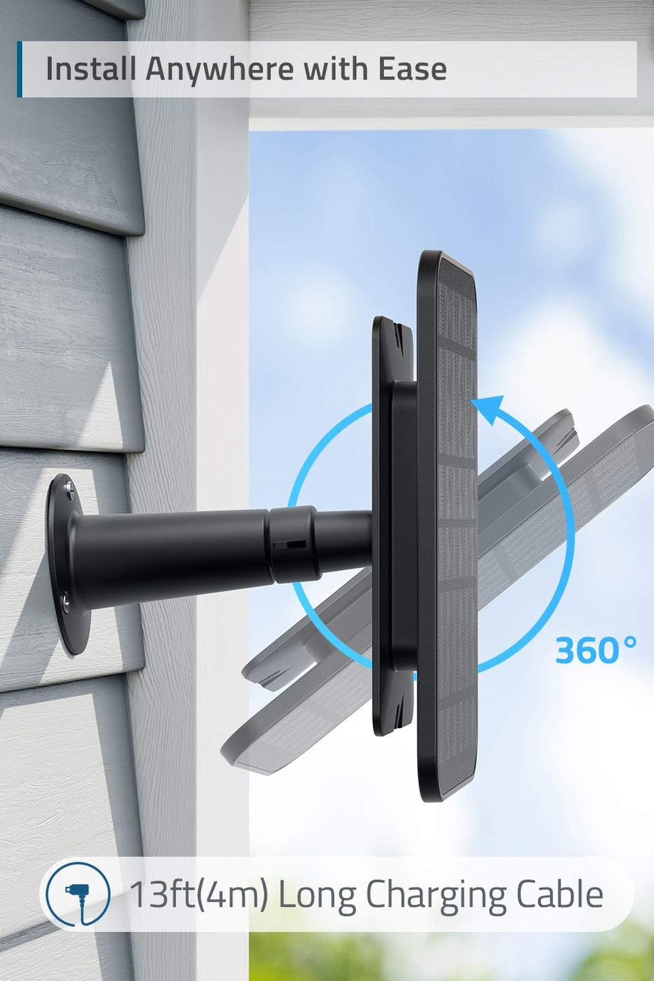 Güvenlik Güneş Paneli, 2.6W Yüksek Verimli, IP65 Su Geçirmez, Tüm Hava Koşullarına Dayanıklı