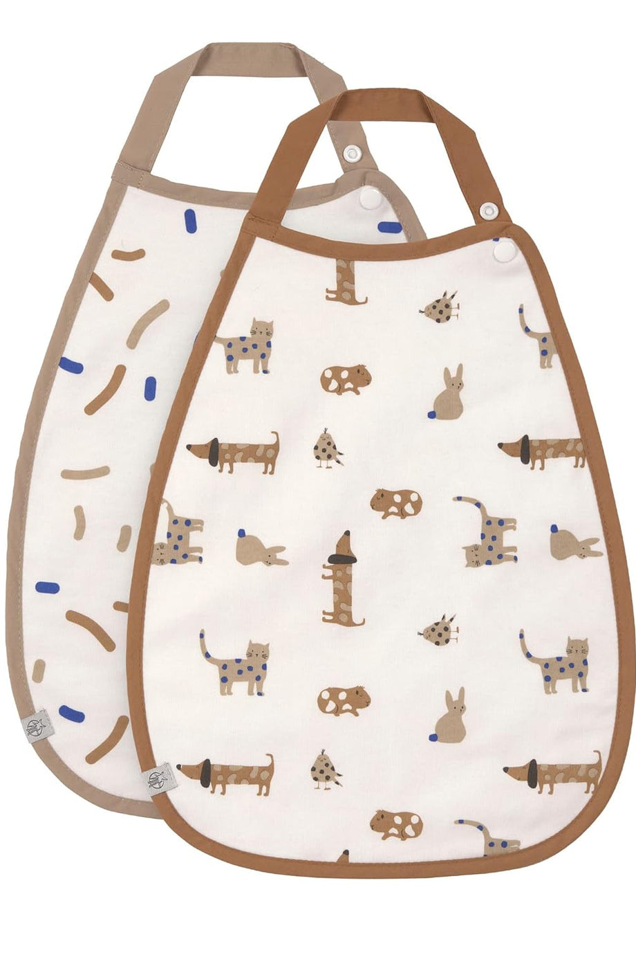 Little Mateys Organik Pamuk Önlük Seti 2’li, Su Geçirmez, 6–36 Ay, Royal Blue