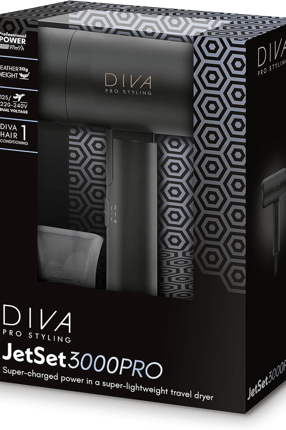 Jet Set 3000 Pro Saç Kurutma Makinesi – Kompakt, Seyahat Tipi, 1600W
